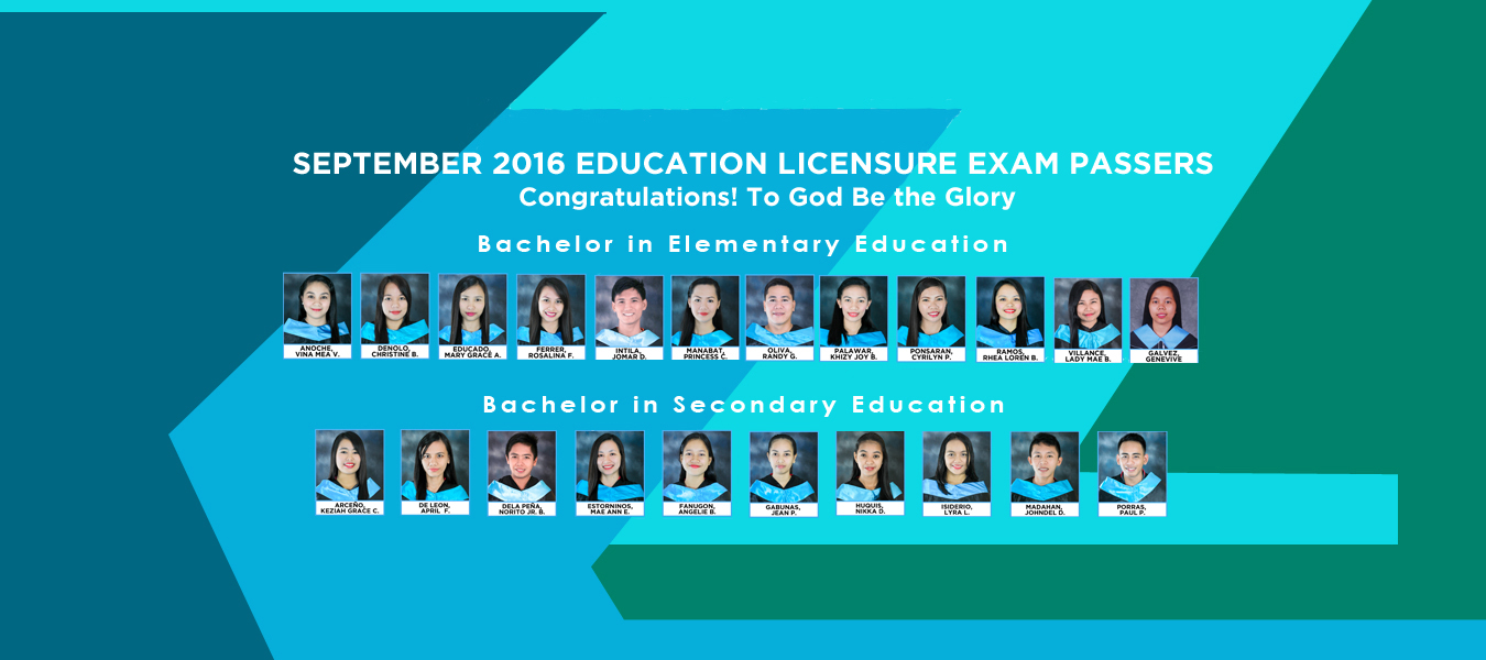 2016 Education Licensure Examination